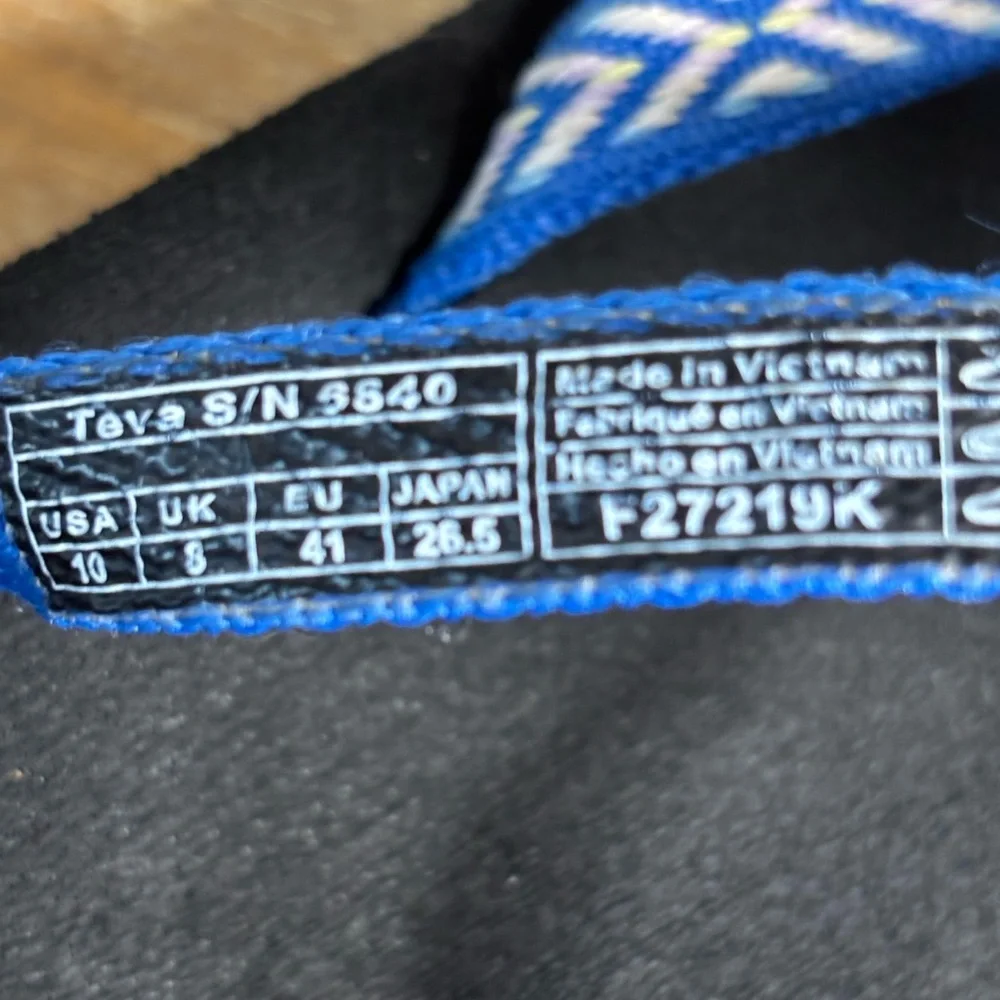 Teva Blue and Black Sandals with Braided Straps‎